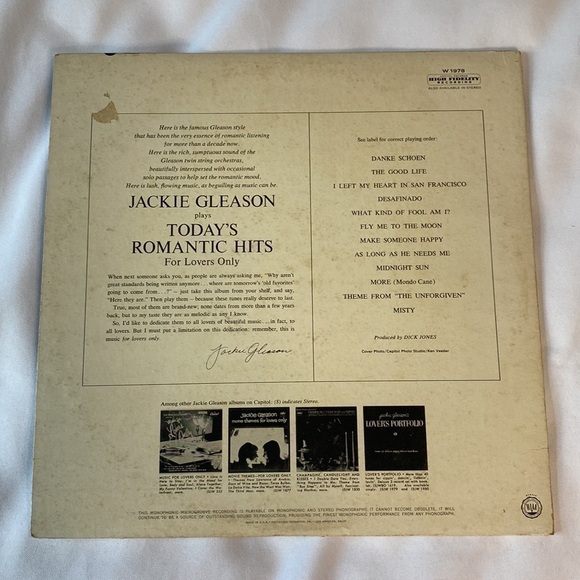 JACKIE GLEASON VINYL RECORD ✨✨✨ - Picture 2 of 4